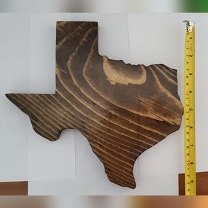 Reclaimed Wood State Of Texas glossed & Stained. Roughly 9 in. X 9 in. X 3/4 in.